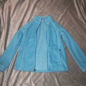 Columbia bright blue fleece jacket